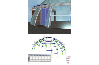 Calcolo strutture 3D in acciaio e vetro